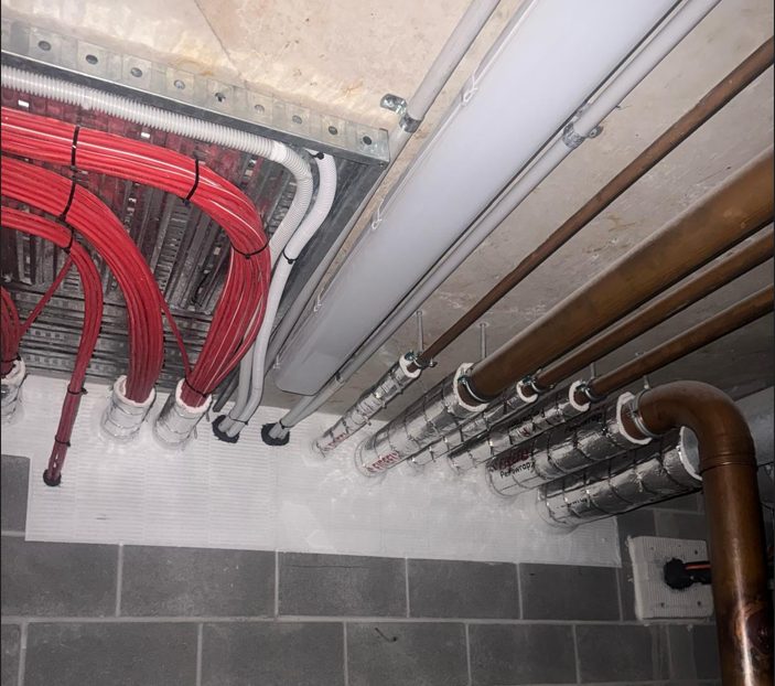 One Stop Fire passive fire protection works on site